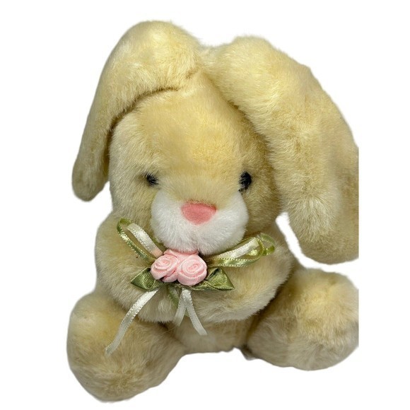 Vintage America Wego E2301 6 1/2" Easter sitting with Rose Rabbit Bunny - Picture 2 of 7